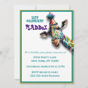 Cumpleaños de la jirafa infantil