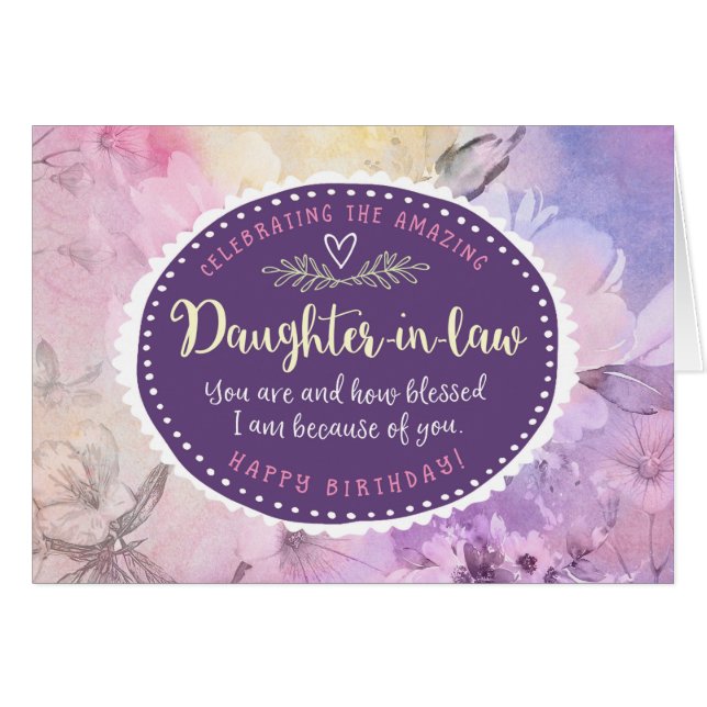 Cumpleaños de la nuera, celebrándole (Anverso (Horizontal))