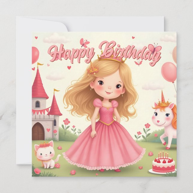Cumpleaños de la princesa de hadas en un sueño ros (Anverso)