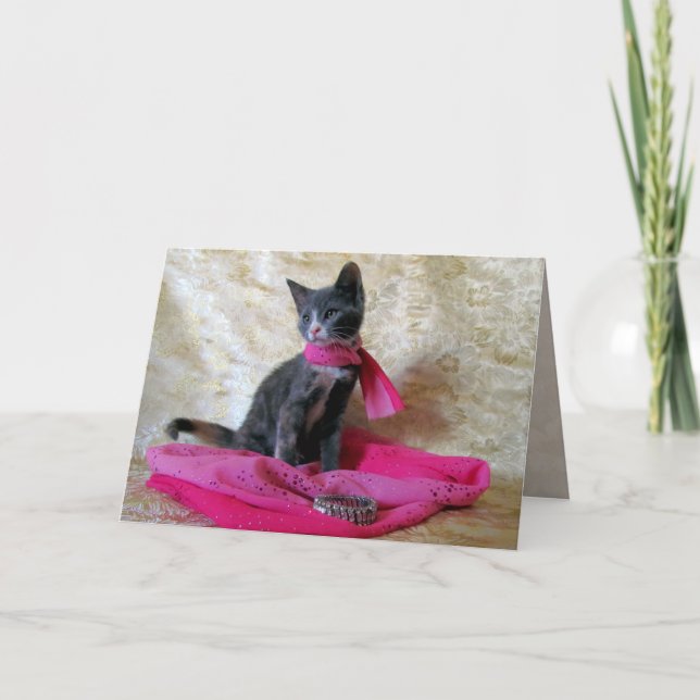 Cumpleaños de la princesa Tiana - Tarjeta gata/gat (Anverso)