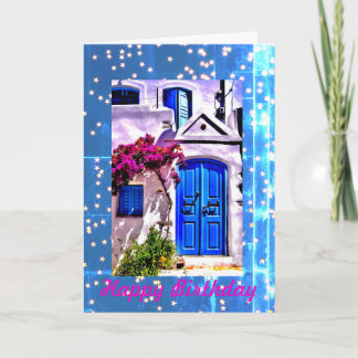 Cumpleaños de la Puerta Azul, tarjeta de cumpleaño