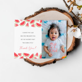 Cumpleaños de la sandía, tarjeta de agradecimiento