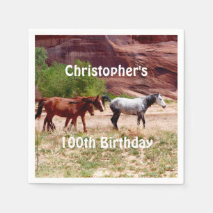 Cumpleaños de la servilleta de papel del sudoeste