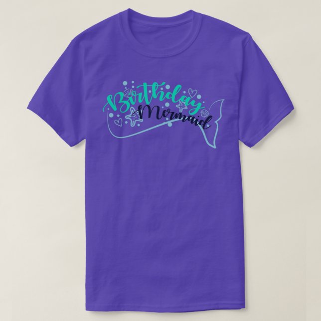 Cumpleaños de la sirena camiseta de la sirena Chic (Diseño del anverso)