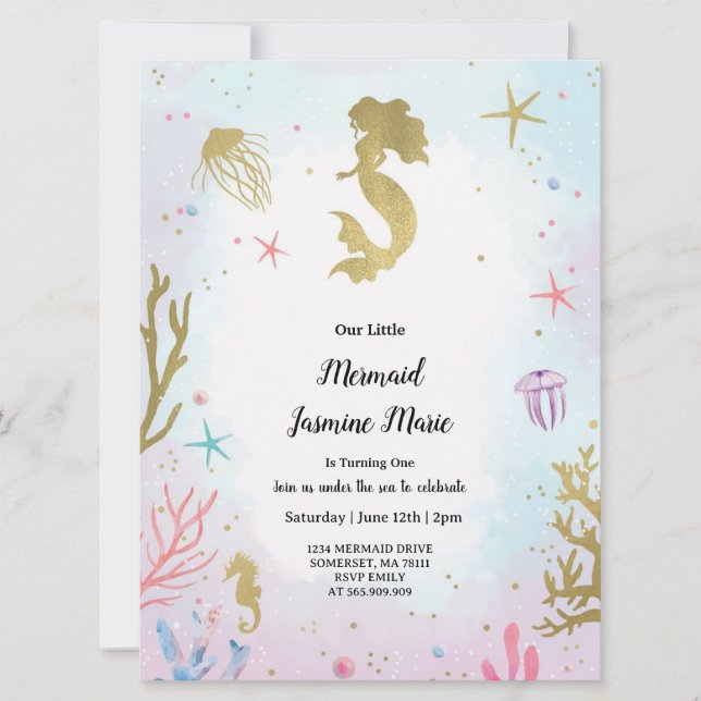 Cumpleaños de la sirena por invitación del mar (Anverso)
