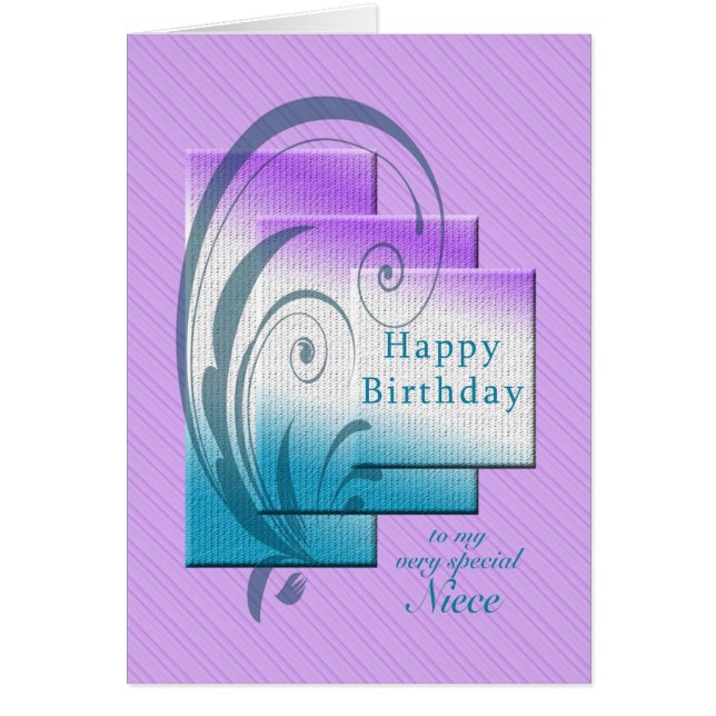 Cumpleaños de la sobrina, moderna y moda (Frente)