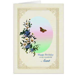 Cumpleaños de la tía con flores