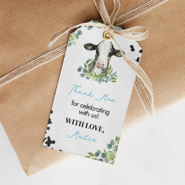 Cumpleaños de la vaca Baby Shower Gracias Etiqueta