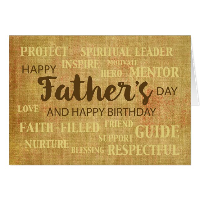 Cumpleaños de las cualidades religiosas del Día de (Anverso (Horizontal))