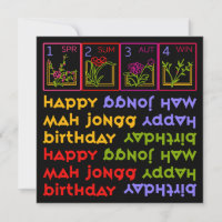 Cumpleaños de las Temporadas de Mah Jongg