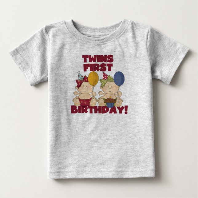 Cumpleaños de los gemelos - Chicas camisetas y reg (Anverso)