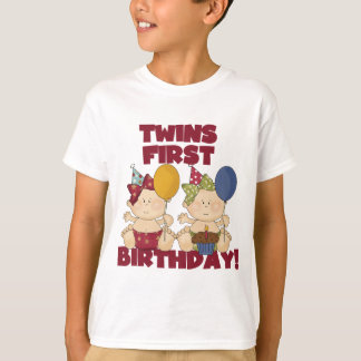 Cumpleaños de los gemelos - Chicas camisetas y reg