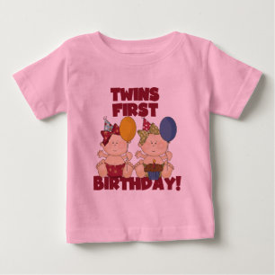 Cumpleaños de los gemelos - Chicas camisetas y reg
