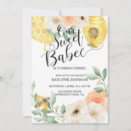 Cumpleaños de los niños, abeja de miel, temática d