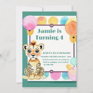 Cumpleaños de los niños con invitación a la copa d