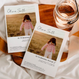 Cumpleaños de los niños de la foto, Invitación de 