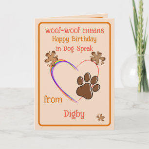 Cumpleaños de mamá de la tarjeta de perro