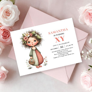 Cumpleaños de niña hada caprichosa invitación mági