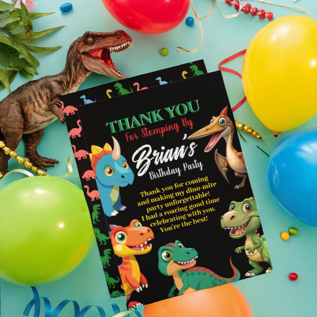 Cumpleaños de Niño Invitación de Dinosaurios Lindo (Subido por el creador)
