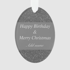 cumpleaños de ocasión doble y adorno de Navidad