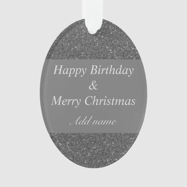 cumpleaños de ocasión doble y adorno de Navidad (Anverso)