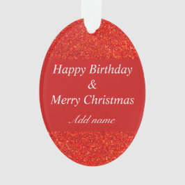 cumpleaños de ocasión doble y adorno de Navidad