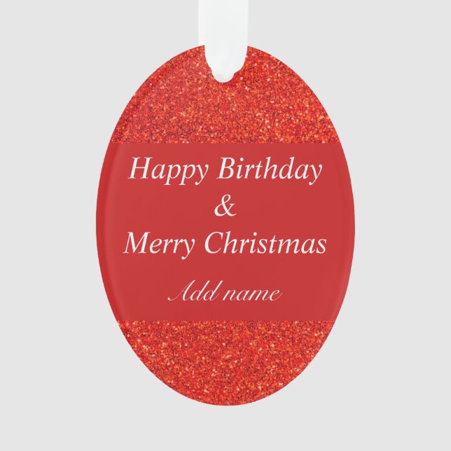 cumpleaños de ocasión doble y adorno de Navidad (Anverso)