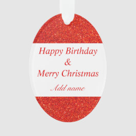 cumpleaños de ocasión doble y adorno de Navidad