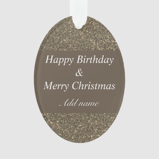 cumpleaños de ocasión doble y adorno de Navidad (Anverso)