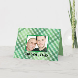 Cumpleaños de papá, masculine Plaid, tarjeta de fo