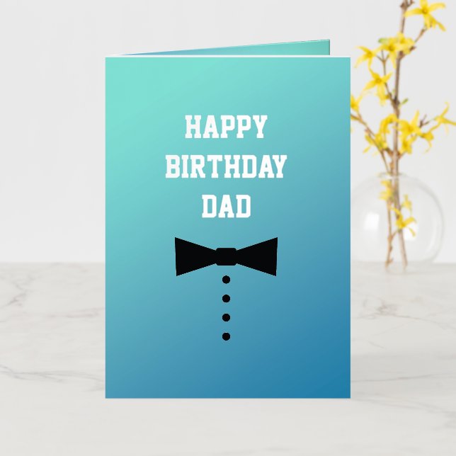 Cumpleaños de papá, traje negro, moderno, Guay (flor amarilla)