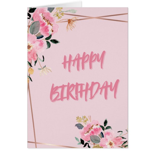 Cumpleaños de Petales Rosados (Frente)