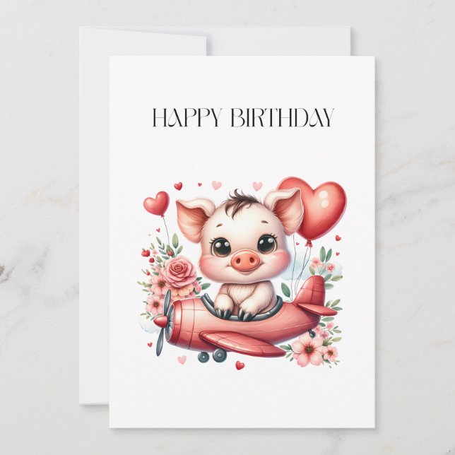Cumpleaños de piloto cerdo (Anverso)