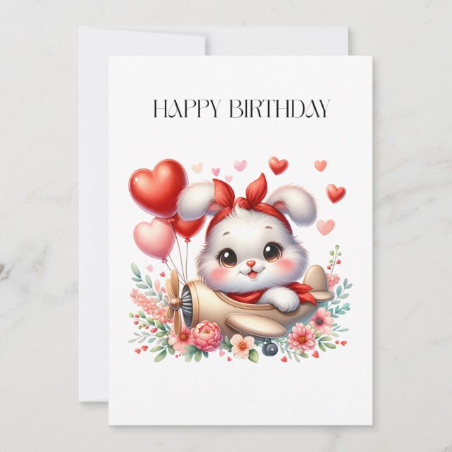 Cumpleaños de piloto conejito (Anverso)