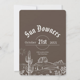 Cumpleaños de postre de país - Invitación de fiest