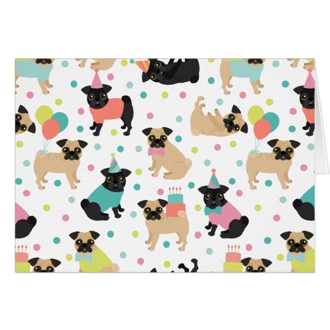 Cumpleaños de Pug (Anverso (Horizontal))
