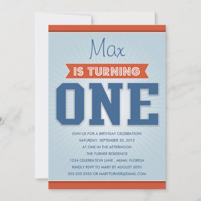 CUMPLEAÑOS DE RETRO | INVITACIÓN DEL PRIMER CUMPLE (Anverso)