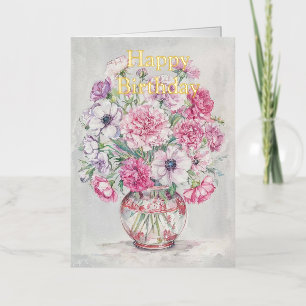 Cumpleaños de rosas rosadas brillantes personaliza