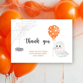 Cumpleaños de Spooky One agradecimiento acuarela