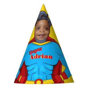 Cumpleaños de superhéroe Gorra de papel infantil