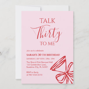 Cumpleaños de Talk Thirty To Me Invitación a la fi