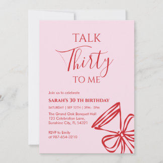 Cumpleaños de Talk Thirty To Me Invitación a la fi