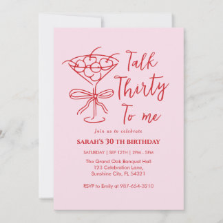 Cumpleaños de Talk Thirty To Me Invitación a la fi