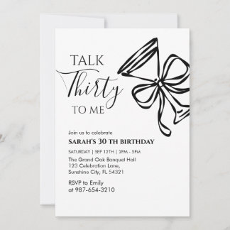 Cumpleaños de Talk Thirty To Me Invitación a la fi