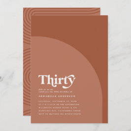 cumpleaños de terracota geométrica mínima moderna