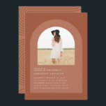 cumpleaños de terracota geométrica mínima moderna<br><div class="desc">Diseño moderno minimalista bohemio de terracota geométrica de la invitación de fiesta de cumpleaños.</div>