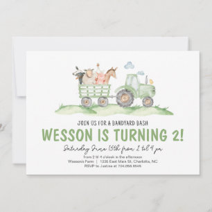 Cumpleaños de Tractor, Invitación de cumpleaños de