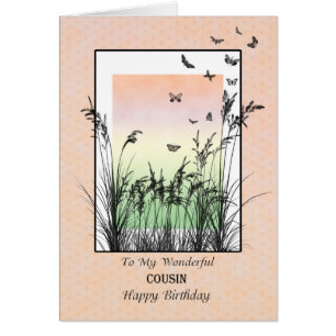 Cumpleaños de un primo, con mariposas