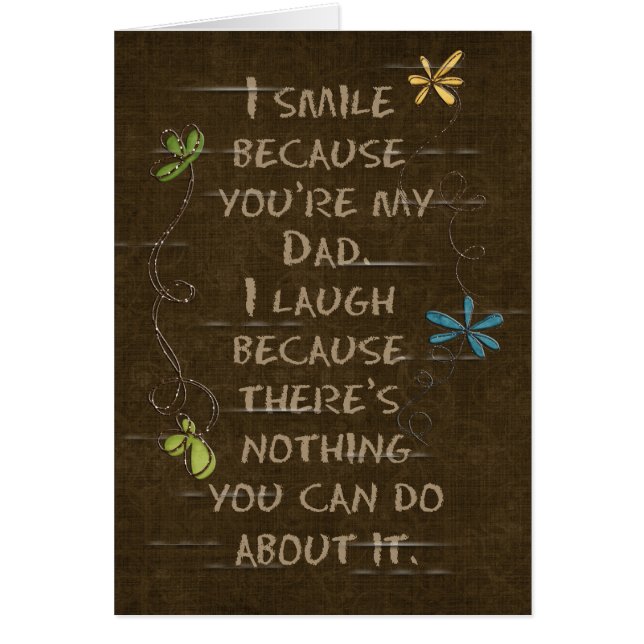 Cumpleaños de un purpurina de papá-floral en marró (Frente)