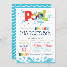 Cumpleaños de verano de la invitación a la fiesta
